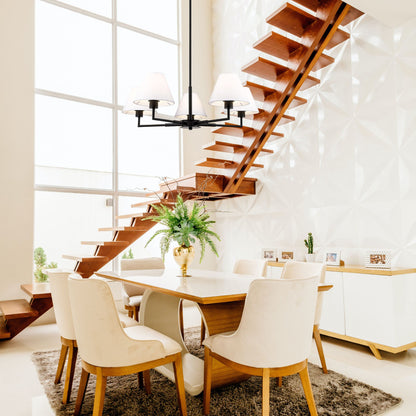Leila 5 Light Chandelier Matte Black