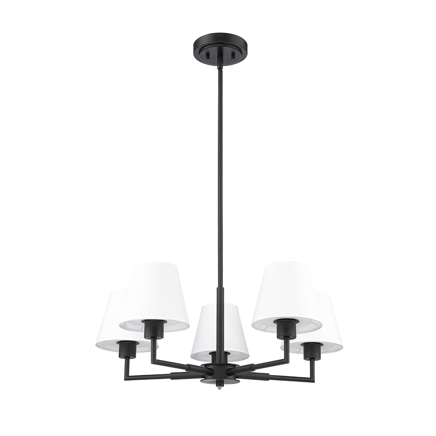 Leila 5 Light Chandelier Matte Black