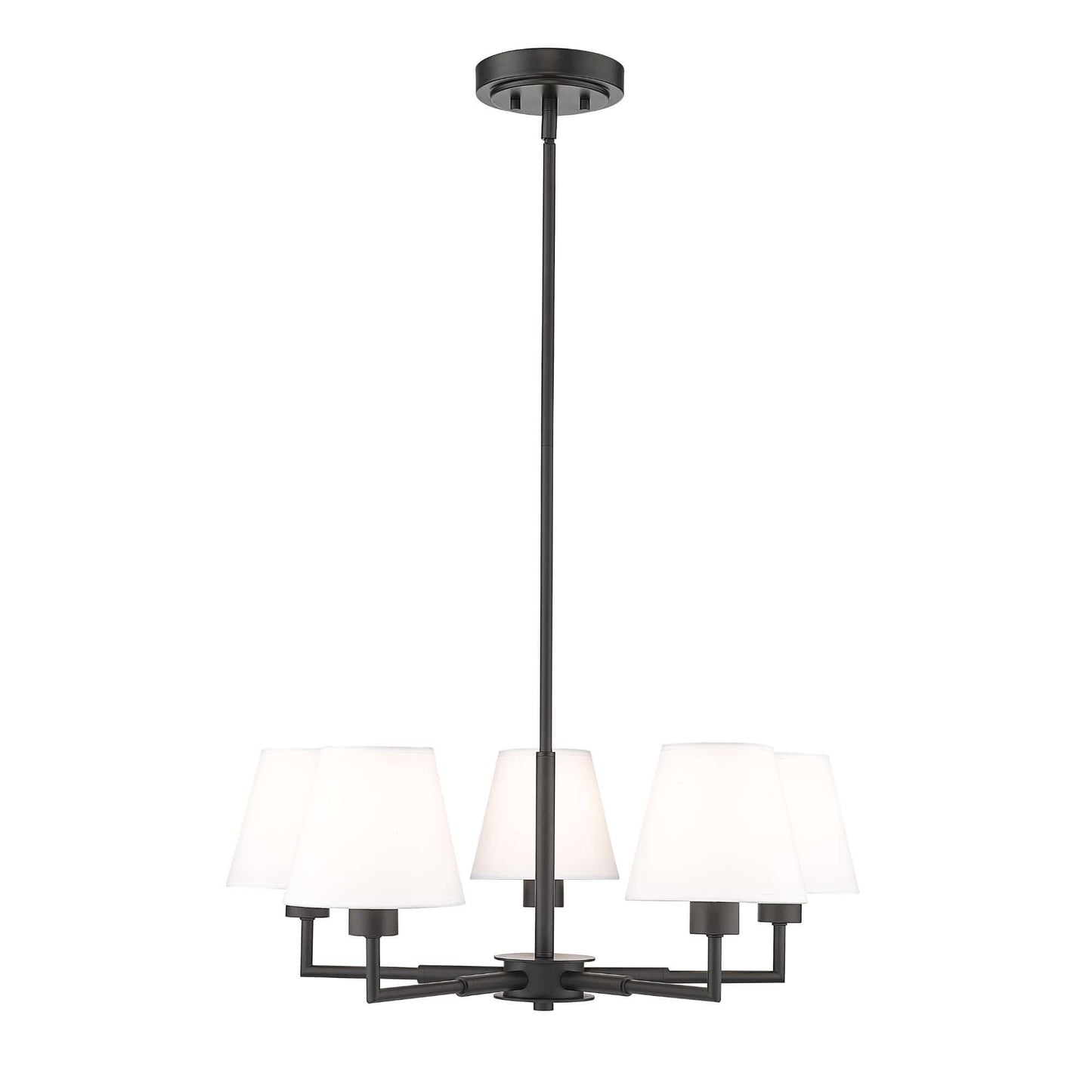Leila 5 Light Chandelier Matte Black