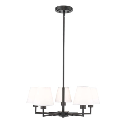 Leila 5 Light Chandelier Matte Black