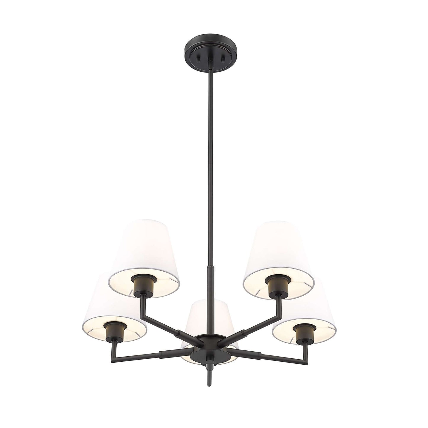 Leila 5 Light Chandelier Matte Black