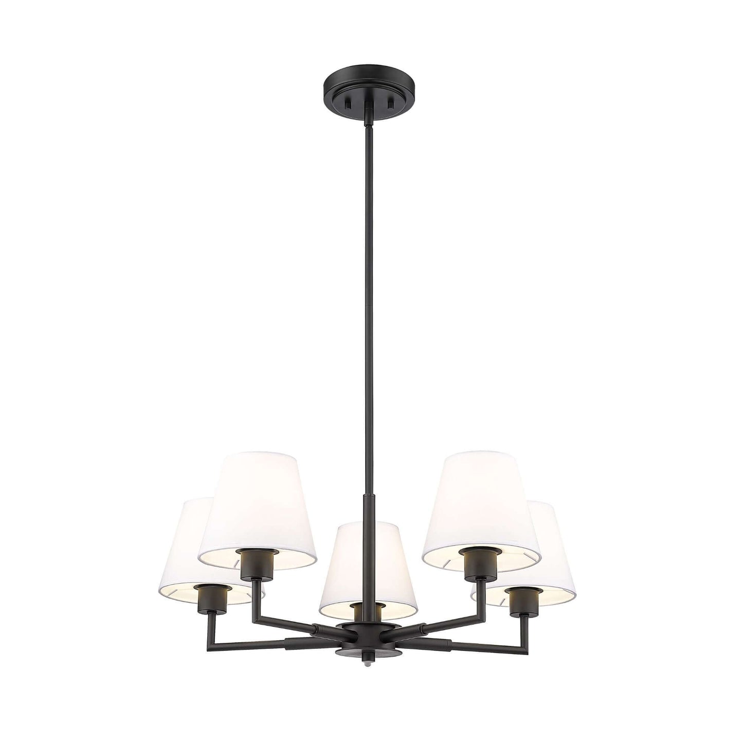 Leila 5 Light Chandelier Matte Black