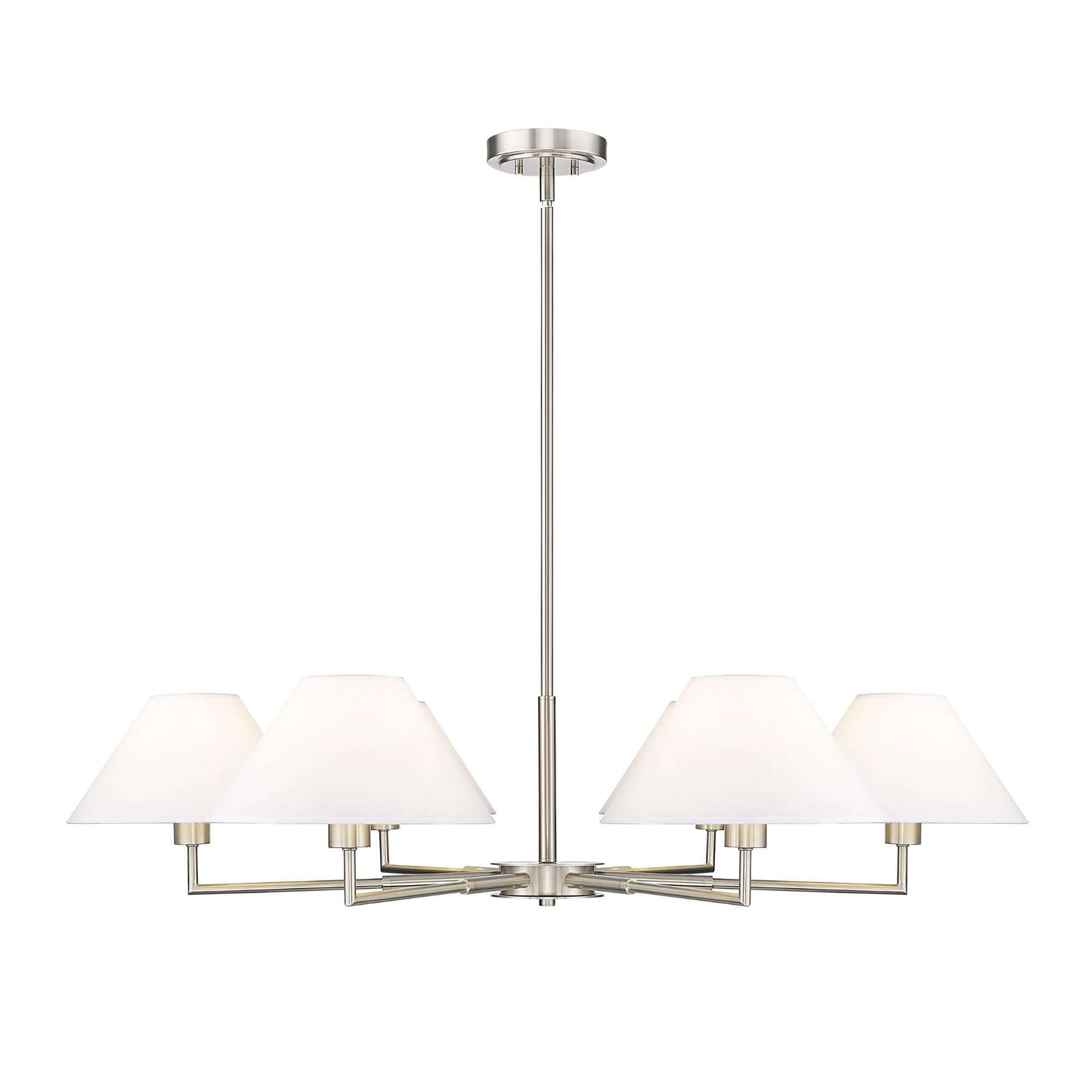 Leila 6 Light Chandelier Brushed Nickel