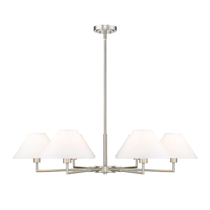 Leila 6 Light Chandelier Brushed Nickel