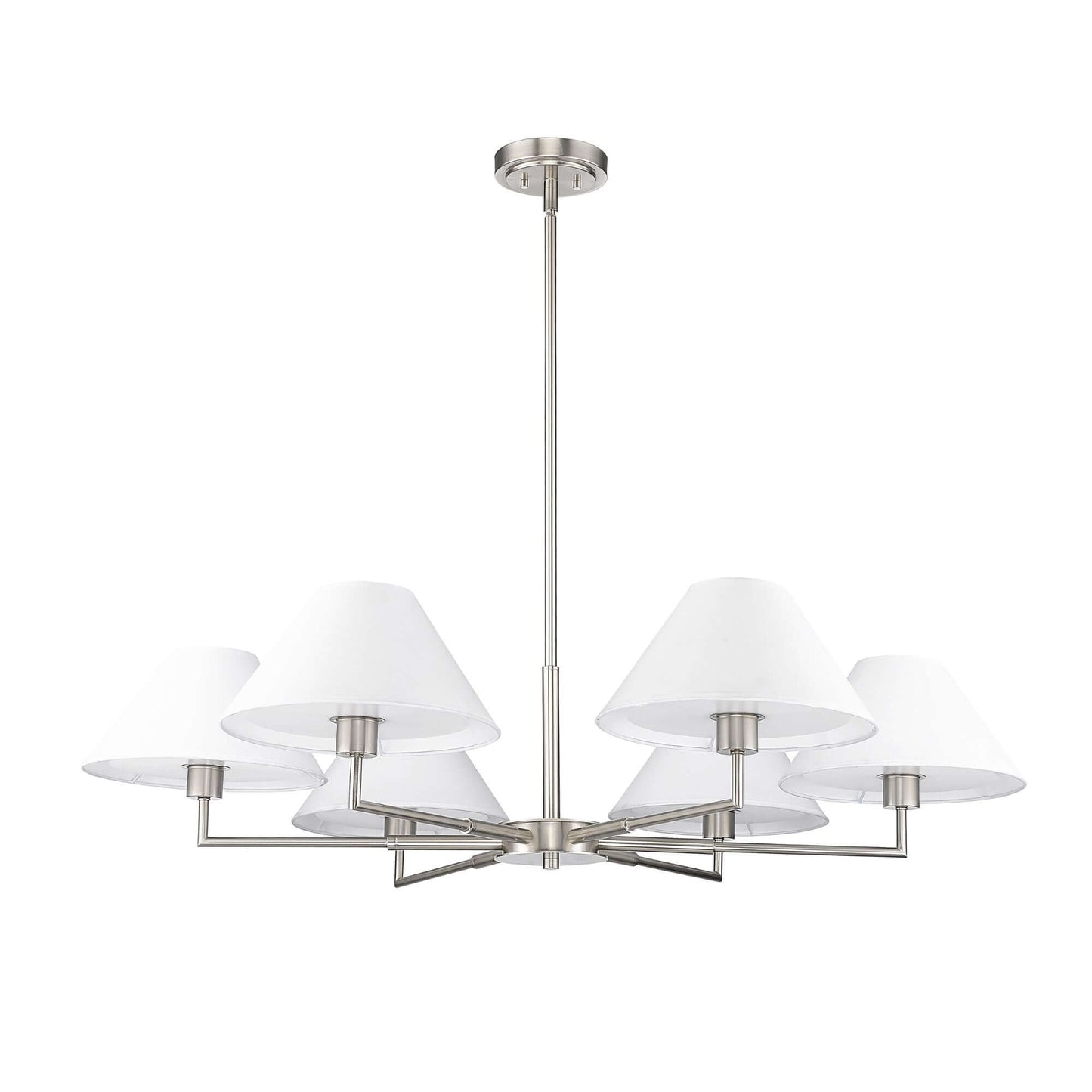 Leila 6 Light Chandelier Brushed Nickel