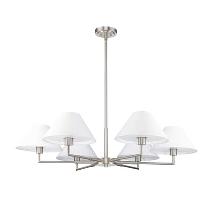 Leila 6 Light Chandelier Brushed Nickel