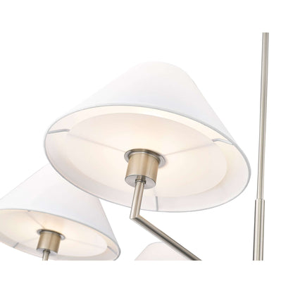 Leila 6 Light Chandelier Brushed Nickel