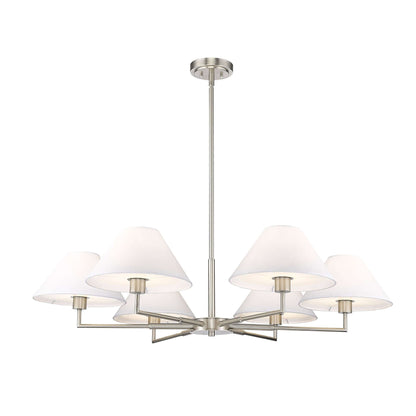 Leila 6 Light Chandelier Brushed Nickel