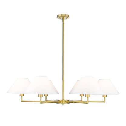 Leila 6 Light Chandelier Luxe Gold