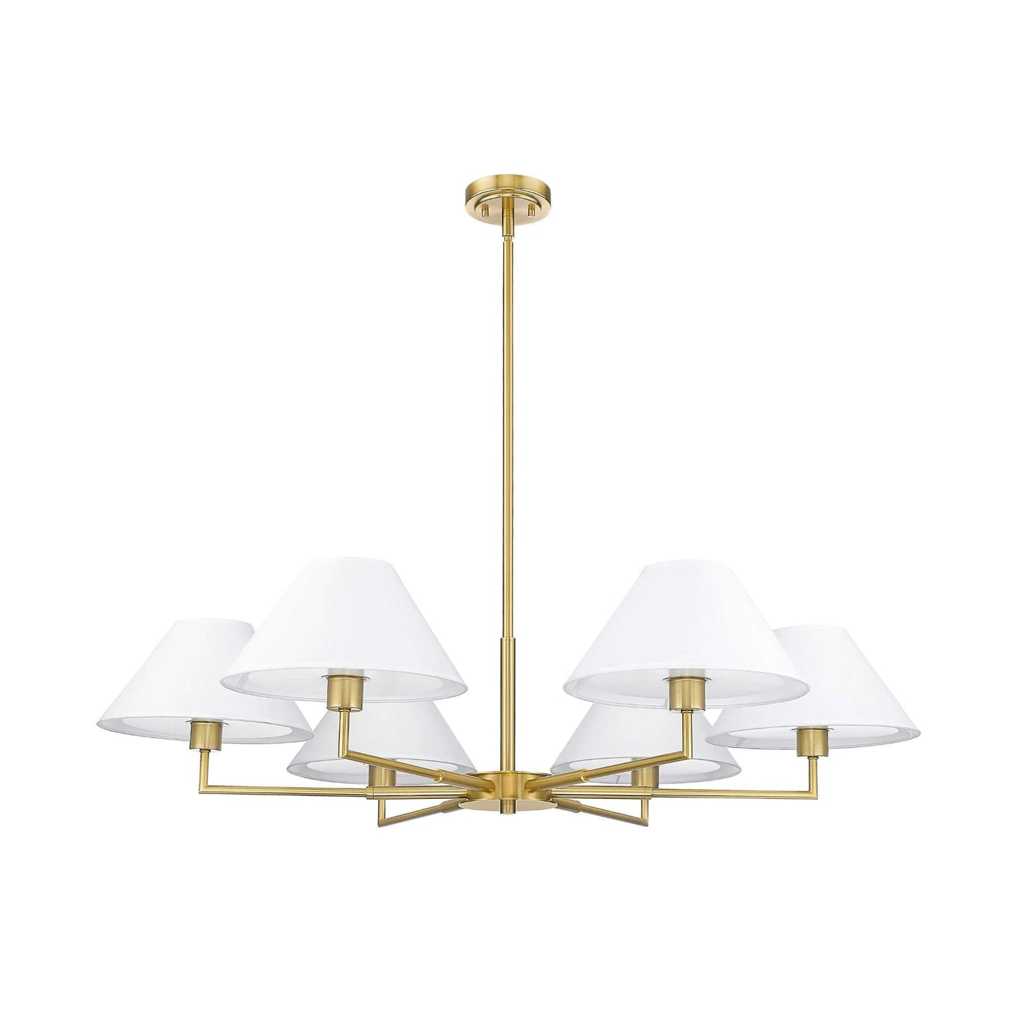 Leila 6 Light Chandelier Luxe Gold
