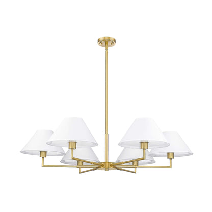 Leila 6 Light Chandelier Luxe Gold