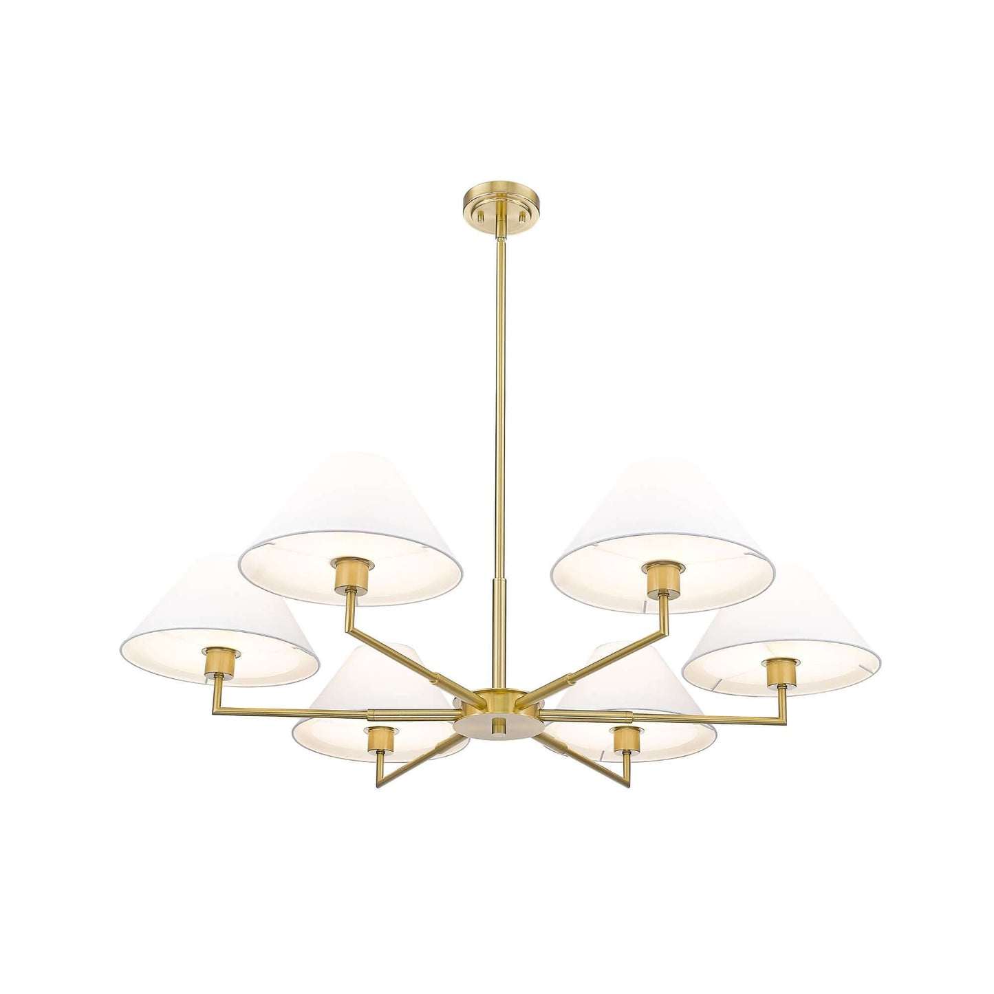 Leila 6 Light Chandelier Luxe Gold
