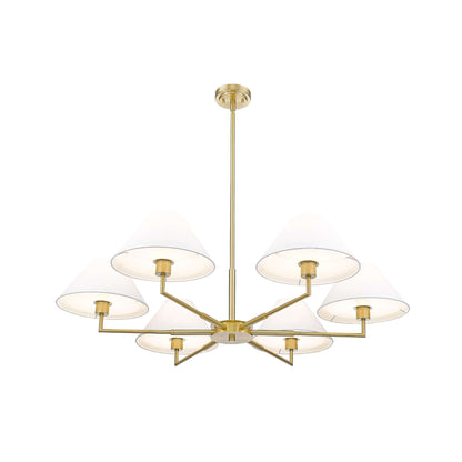 Leila 6 Light Chandelier Luxe Gold