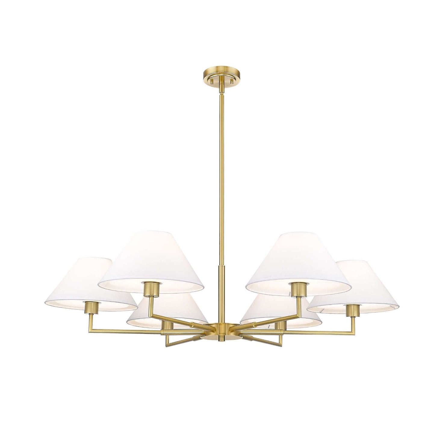 Leila 6 Light Chandelier Luxe Gold