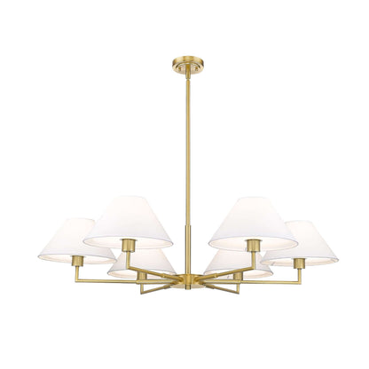 Leila 6 Light Chandelier Luxe Gold