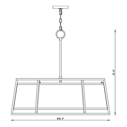 Lenyx Pendant 8 Light Chandelier Iron Ore