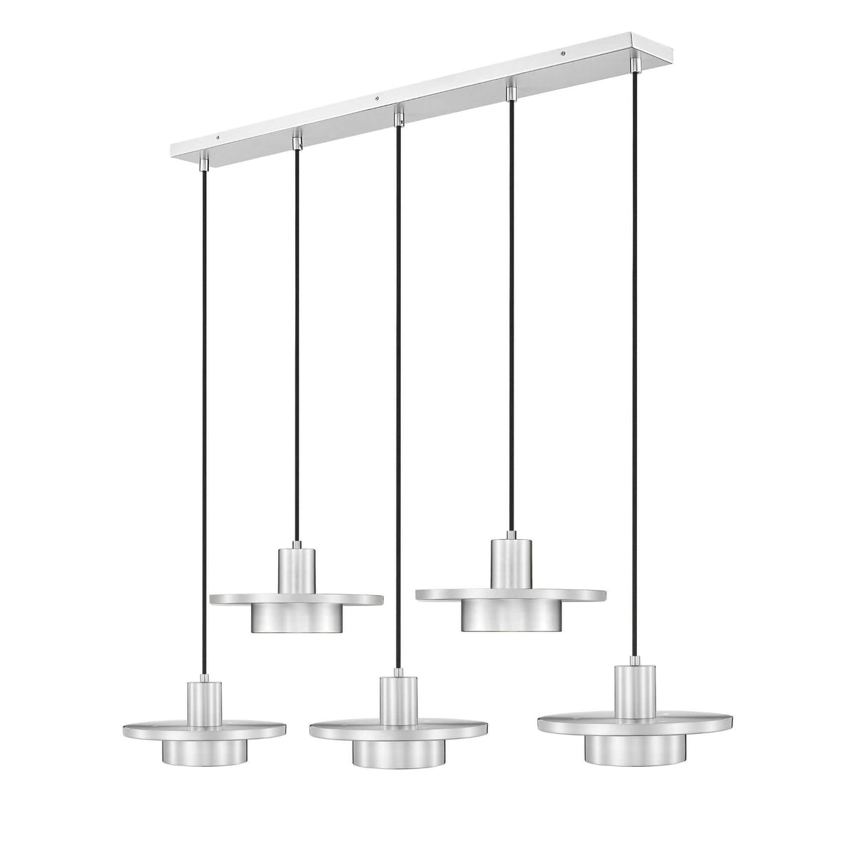 Ludo LED 5 Light Linear Chandelier Brushed Nickel