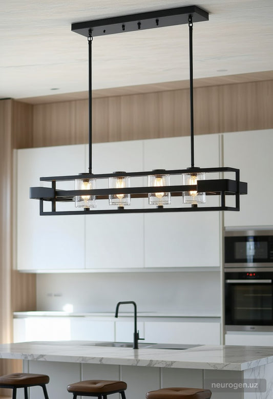 Lyra 4-Light Kitchen Island Chandelier 36"