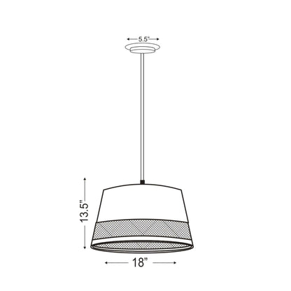 Maddox 1 Light Chandelier Polished Nickel