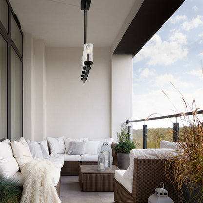 Marlow 5 Light Outdoor Linear Chandelier Ashen Barnboard