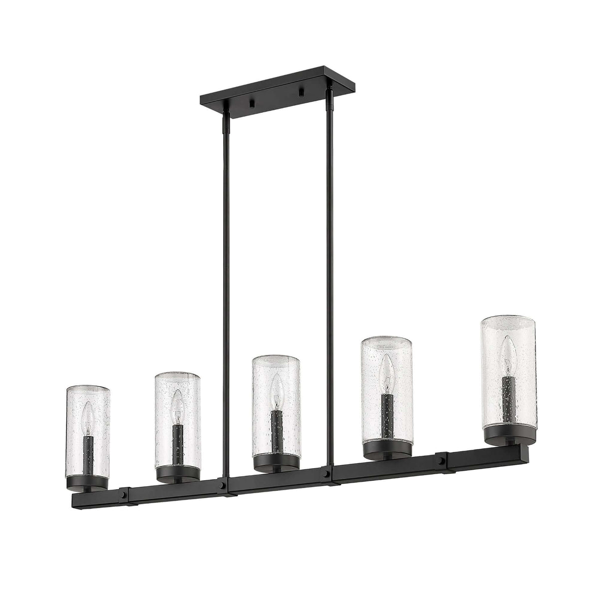 Marlow 5 Light Outdoor Linear Chandelier Matte Black