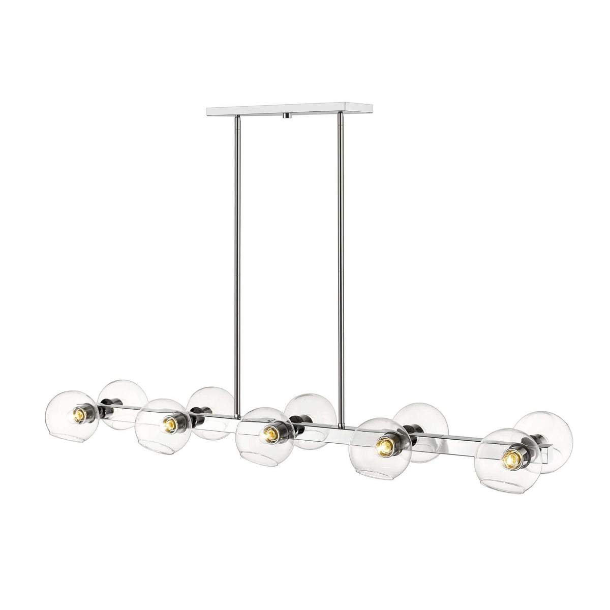 Marquee 10 Light Linear Chandelier Chrome