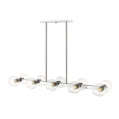Marquee 10 Light Linear Chandelier Chrome