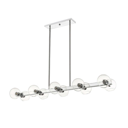 Marquee 10 Light Linear Chandelier Chrome