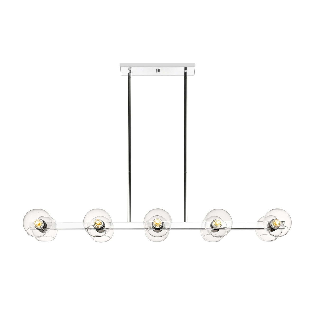 Marquee 10 Light Linear Chandelier Chrome