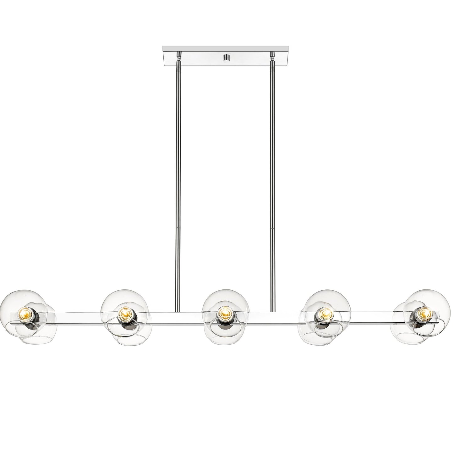 Marquee 10 Light Linear Chandelier Chrome