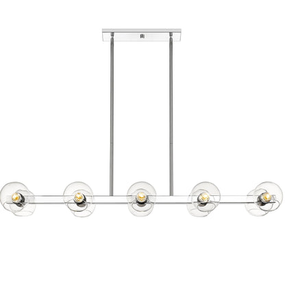Marquee 10 Light Linear Chandelier Chrome