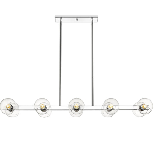 Marquee 10 Light Linear Chandelier Chrome