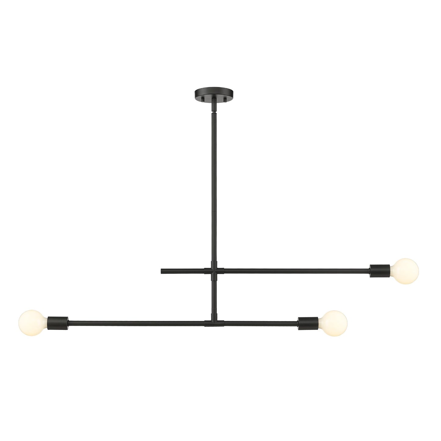 Modernist 3 Light Chandelier Matte Black