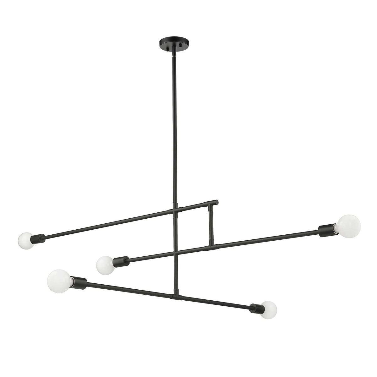 Modernist 5 Light Chandelier Matte Black
