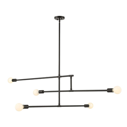 Modernist 5 Light Chandelier Matte Black