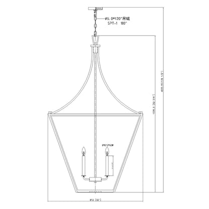 Montalcino 8 Light Chandelier Iron Ore