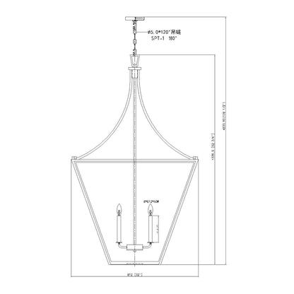 Montalcino 8 Light Chandelier Rubbed Brass