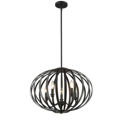 Moundou 5 Light Chandelier Bronze