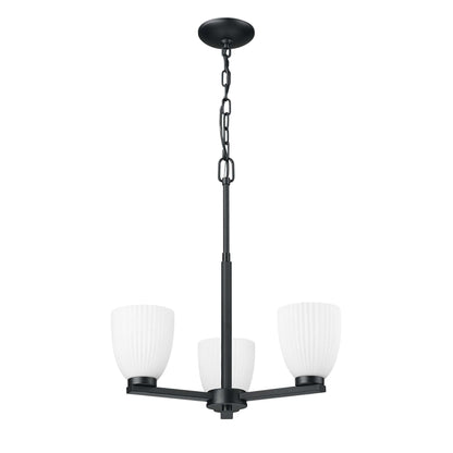Naya 3 Light Chandelier Matte Black