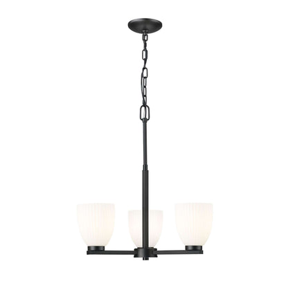 Naya 3 Light Chandelier Matte Black