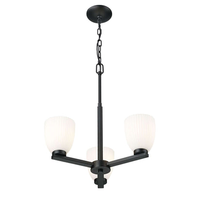 Naya 3 Light Chandelier Matte Black
