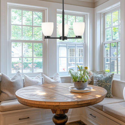 Naya 3 Light Chandelier Matte Black