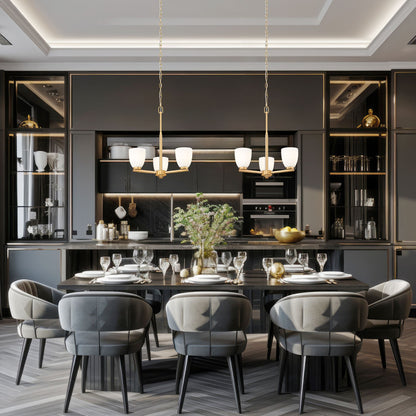 Naya 3 Light Chandelier Modern Gold