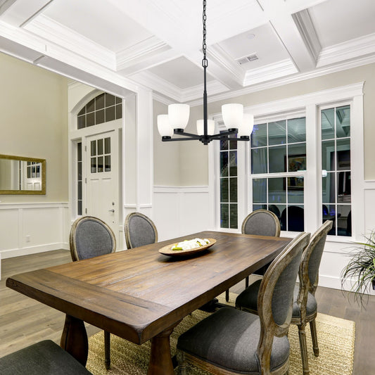 Naya 5 Light Chandelier Matte Black