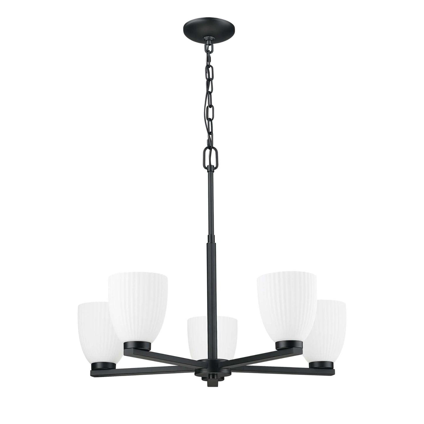 Naya 5 Light Chandelier Matte Black