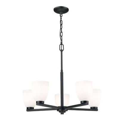 Naya 5 Light Chandelier Matte Black