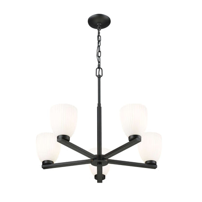 Naya 5 Light Chandelier Matte Black