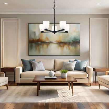 Naya 5 Light Chandelier Matte Black