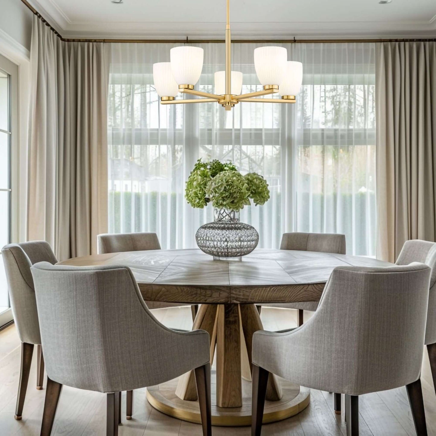 Naya 5 Light Chandelier Modern Gold