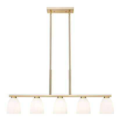 Naya 5 Light Linear Chandelier Modern Gold